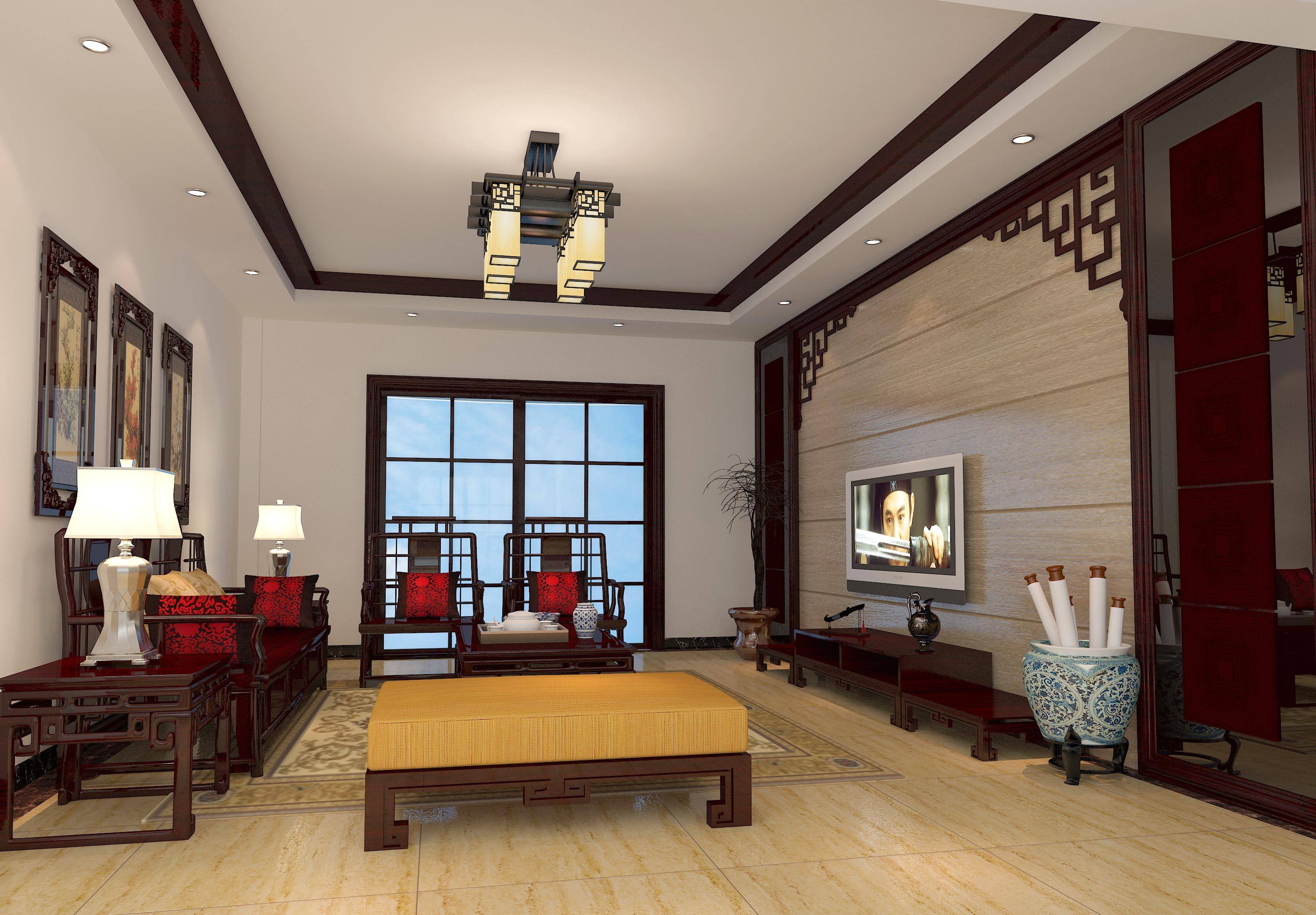 中式客厅装修实景图大全